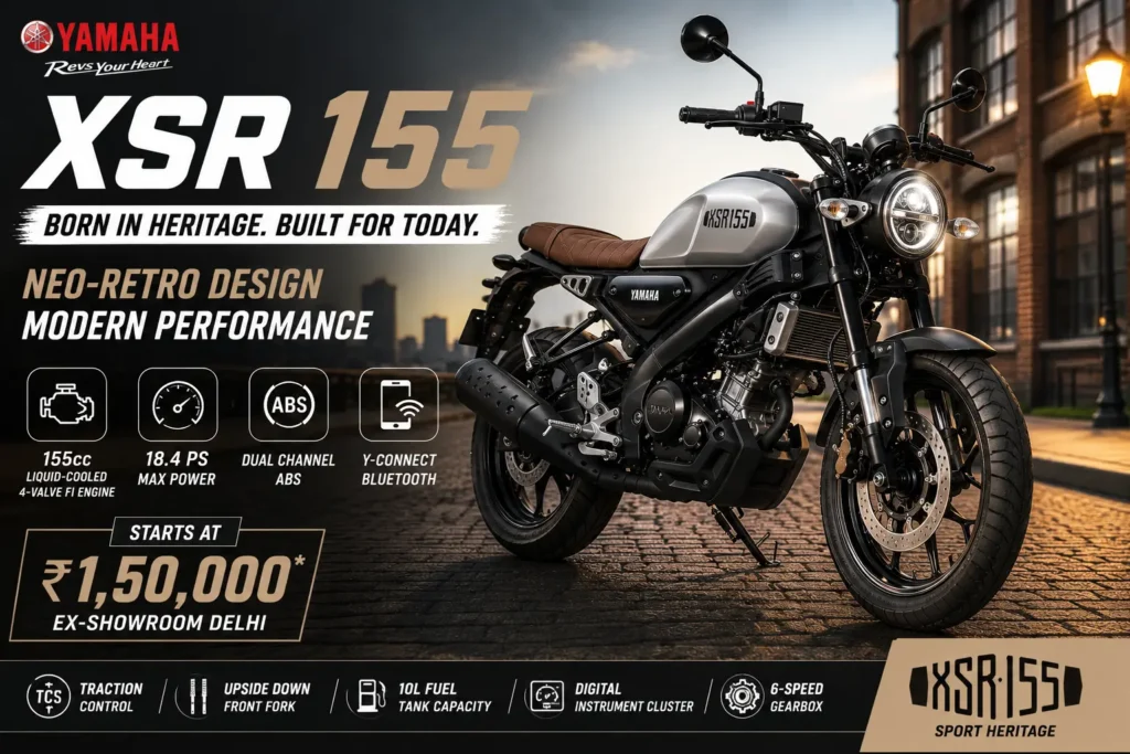Yamaha XSR 155 Price, On-Road Price, Specs & Features