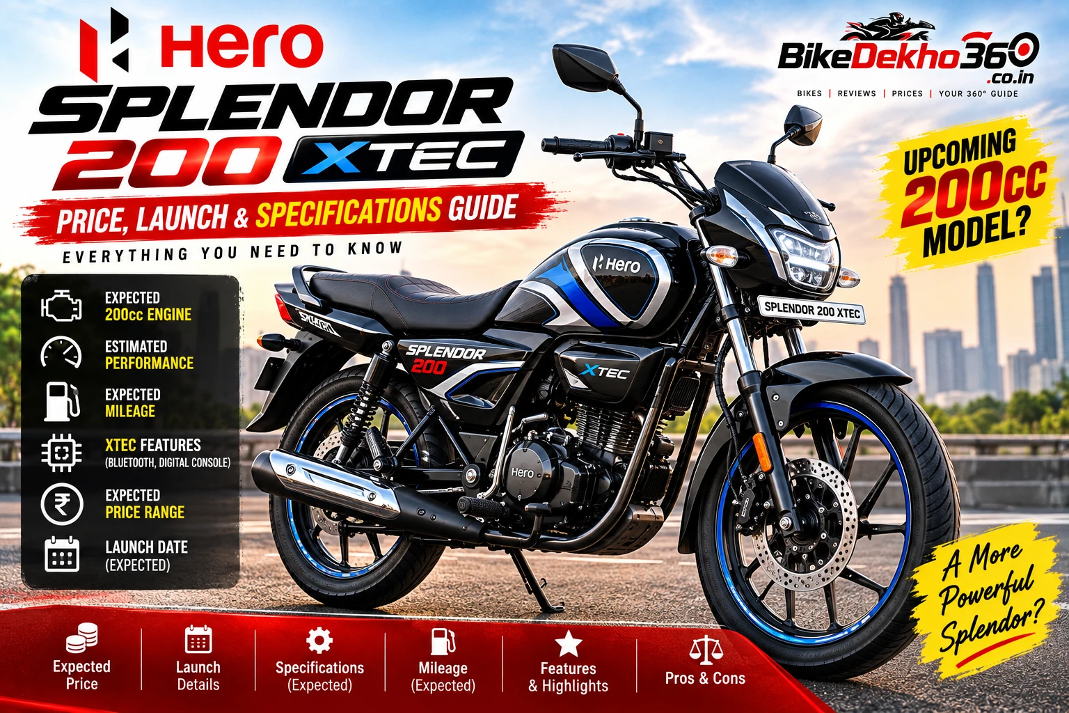 Hero Splendor 200 XTEC Price & Launch Guide